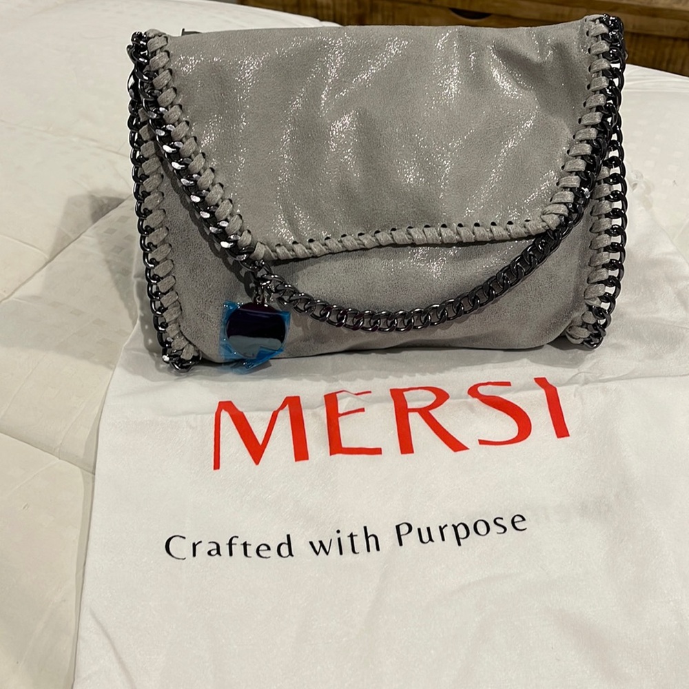 Mersi handbag clutch grey